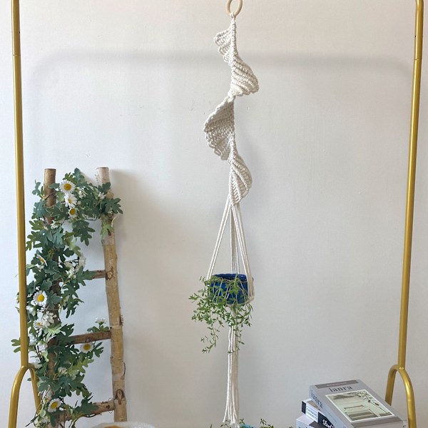 Spetsad hängande blomkruka, växtkvast krokram hem trädgård dekor