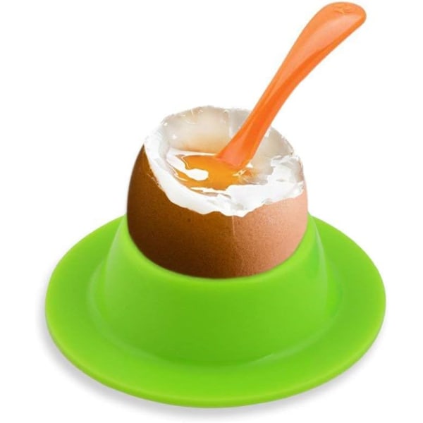 Fargerike silikon eggkopper, sett med 4 farger silikon eggkopper, por