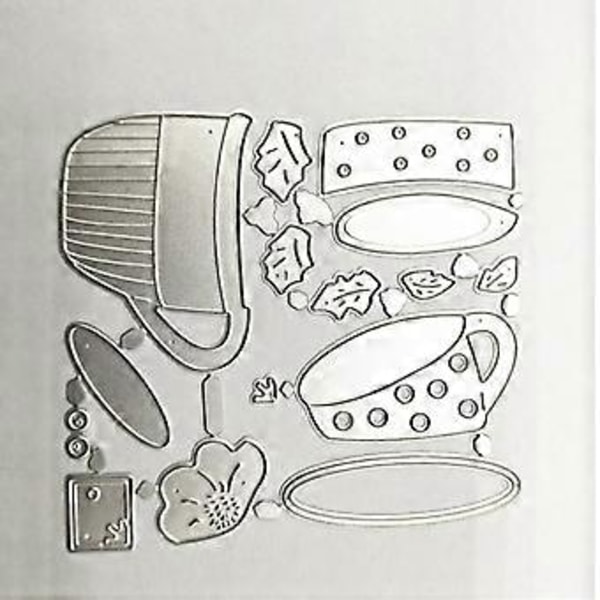 Kop/Krus Metal Skæreforme Stencil DIY Scrapbooking Album Papir Kort Skabelon Form Prægning Dekoration