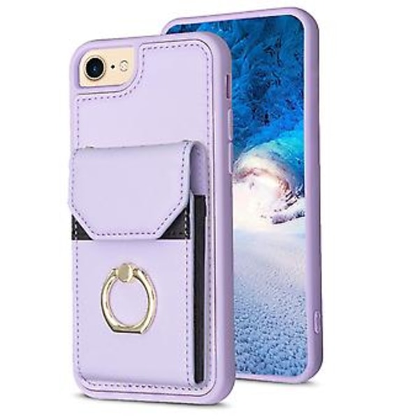 Organ Card Bag -puhelimen kuori iPhone SE 2022 / 2020 / 8 / 7 (Violetti)