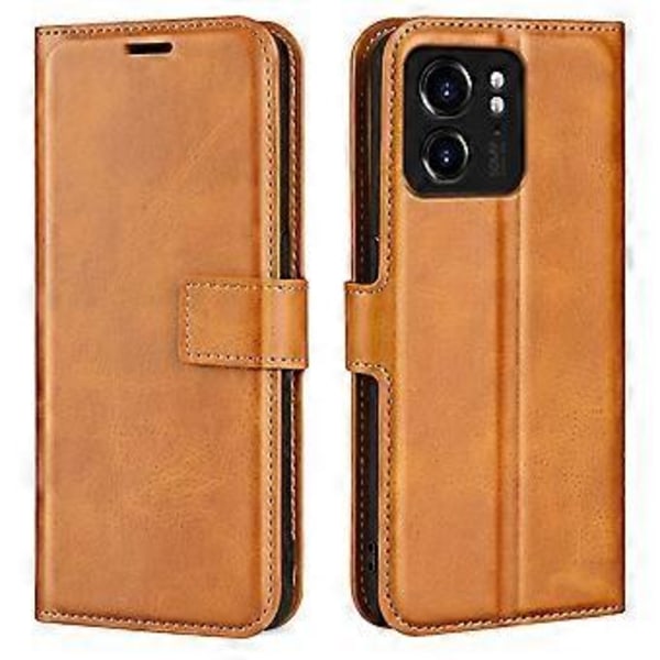 Plånboksfodral i PU-läder med kalvskinnsstruktur för Motorola Edge 40 5G, stativ, telefonfodral (Stil A)