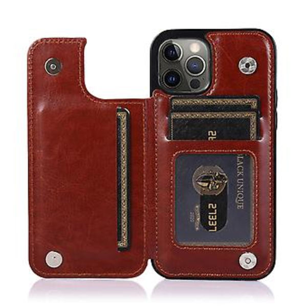 Stöttåligt PU + TPU-fodral (Brun)