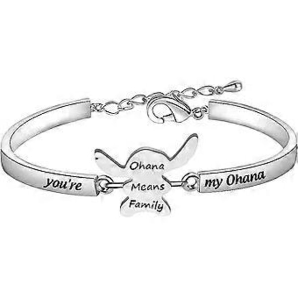 Ohana Armbånd Tegneseriegave Du er min Ohana Armbånd Betyder Familie Hawaiiansk Smykke til Familie Bedste Venner BFF Smykke