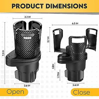 Multifunksjonell bilkoppholder i karbonfiber, modifisert underlag, koppholder for drikke