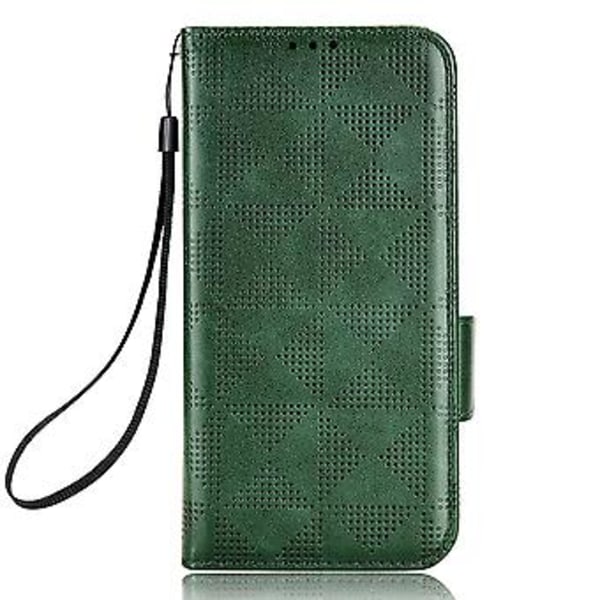 Læder Telefon Case til Xiaomi Redmi Note 12 4G Global (Grøn)