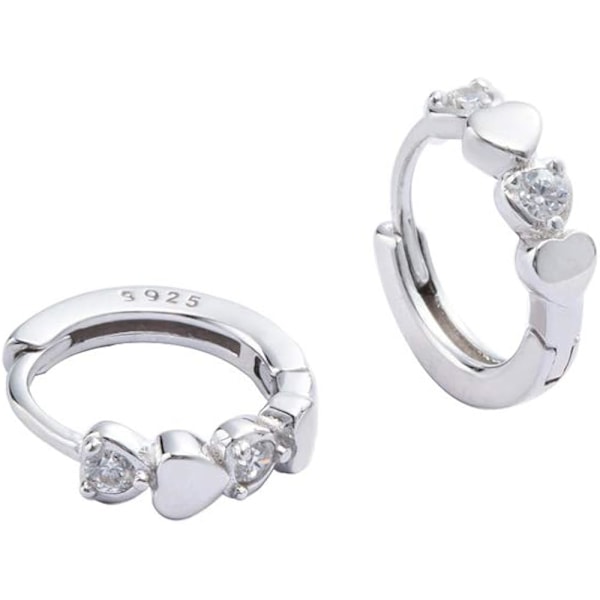 Cubic Zirconia Sleeper Små Hoops Øreringe til Damer Pige Brusk