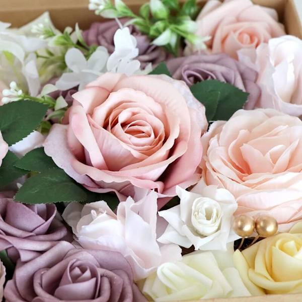 (Mauve Pink Peony) Kunstige Blomster Falske Bryllupsblomster Kam