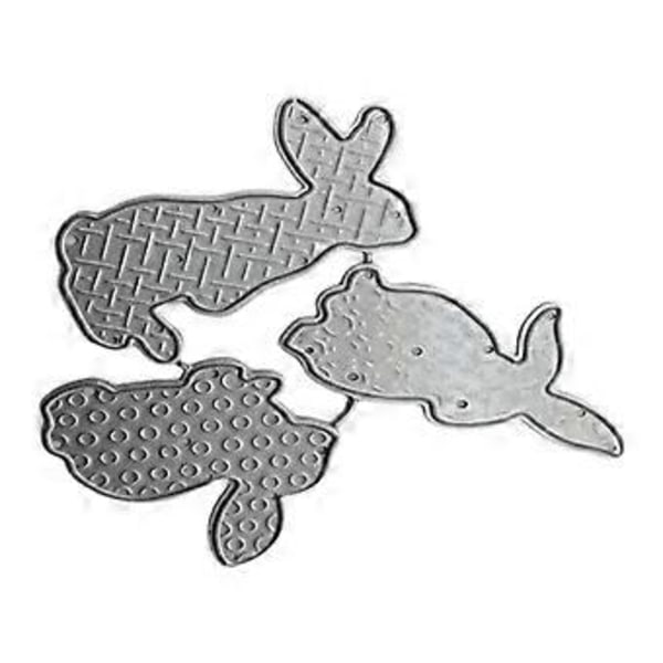 Påskehare Metal Skæreforme Stencil DIY Scrapbooking Album Papir Kort Skabelon Form Prægning Håndværk