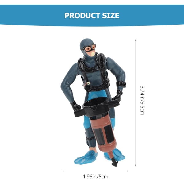 Akvarie Dykker Dekorationer med Flydende Enhed Dykker Action Figur
