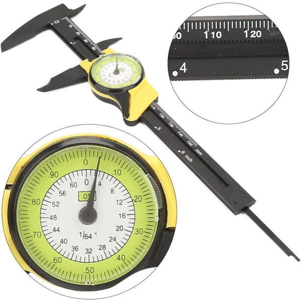 Rustfrit stål mikrometer, 0-150mm digitalt urkaliber med LCD-display 0,1mm nøjagtighed til måling