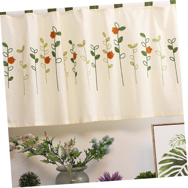 1 st fickgardiner dörrgardiner för dörrfönster dörrfönster nyanser broderade gardiner blommiga skugga
