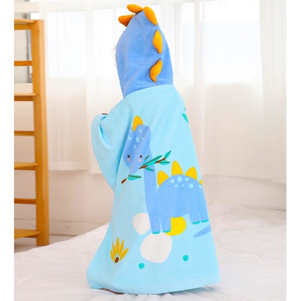 Växtätande Dinosaurie Barn Hooded Handduk Beach Poncho Animal Bomull