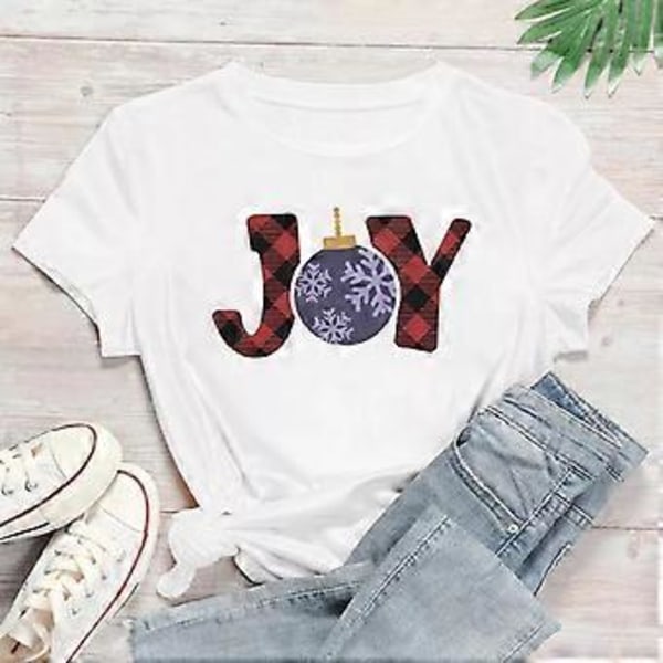 Unisex Tryckta T-shirts med Klassisk Mjuk Rund Hals för Kvinnor Män Dagligt Bär (L KW6763)