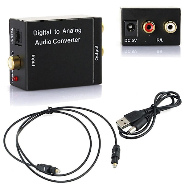 Digital till Analog Ljudkonverterare Digital Optisk Koaxial till