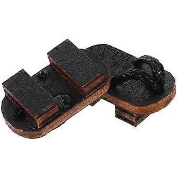 1 Pari Nukkekodin Mini Tukkimalli Mini Puinen Tukki Nukkekodin Koristeellinen Mini Tossu Mini Talotarvike (Kuva 2)