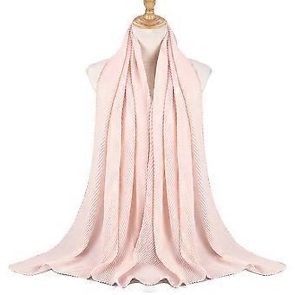 Chiffongslöja för kvinnor och flickor - Muslimsk slöja för födelsedag, bröllop, Eid al-Fitr, Shahadah, Ramadanbön (23 babyrosa)