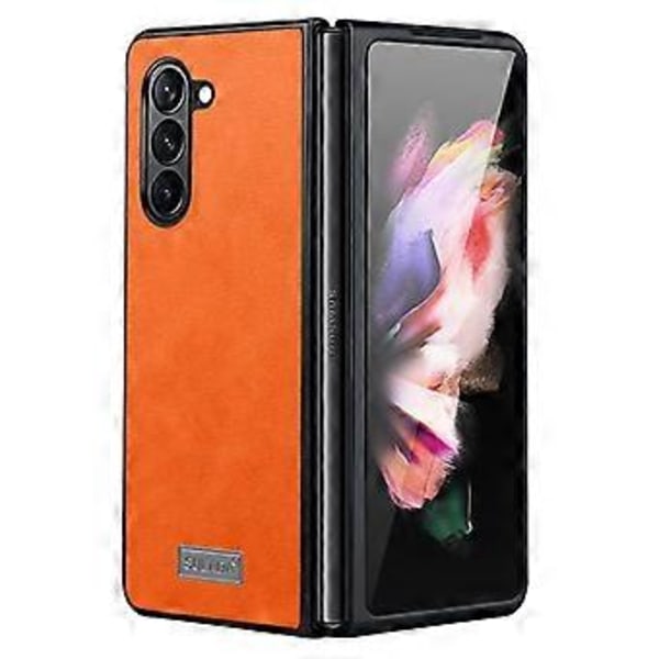 SULADA För Samsung Galaxy Z Fold5 5G PU-läderbelagt TPU+PC-fodral Anti-fall Telefonfodral (Stil B)