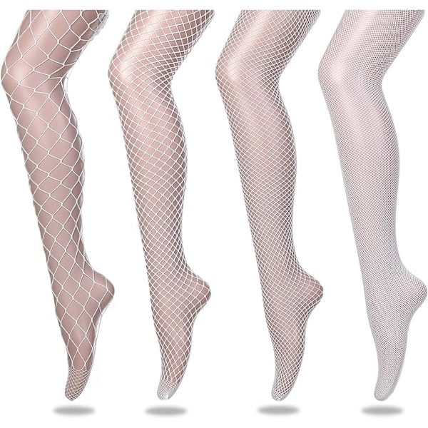 Naisten verkkosukkahousut Seksi ristisukat 4 paria korkeavyötäröiset