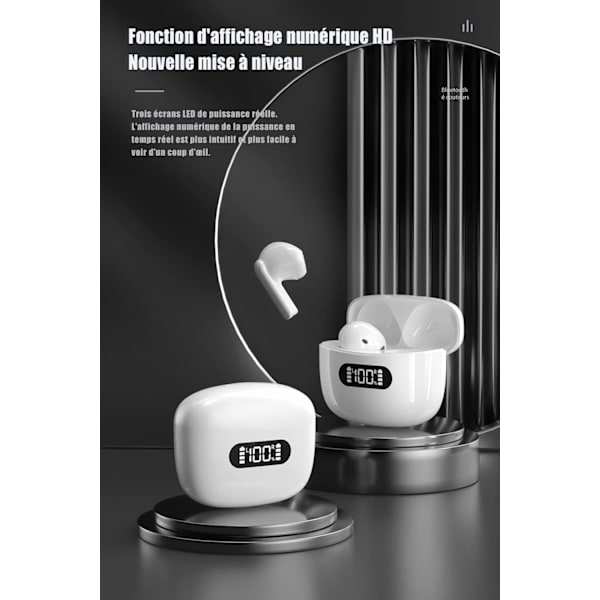 Langattomat Bluetooth-kuulokkeet, IPX7-vedenkestävät, Bluetooth 5.2 -kuulokkeet