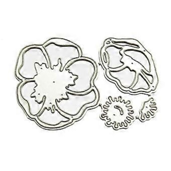 3D Blomster Metallstansar Schabloner Scrapbooking DIY Album Stämpel Papper Prägling