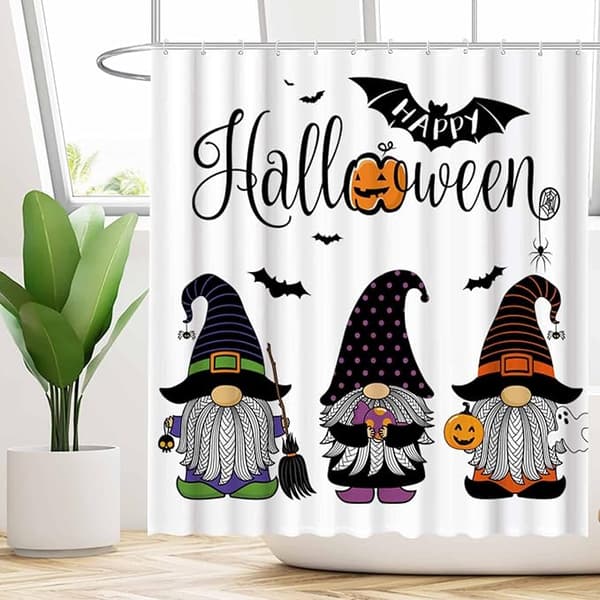 72\" x 72\" Happy Halloween Bruseforhæng til Badeværelse Sæt Efterår Au