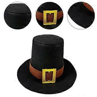 Fashion Top Hat Blød Hat med Spænde til de Fleste Aldre Bredskyggede Fedoraer Sofistikeret Panama Hat Magikerhat Sort (Sort)