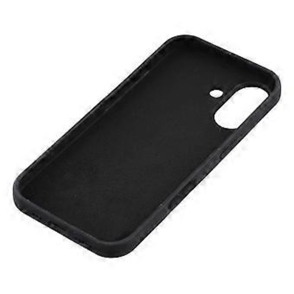 Kompatibel med iPhone 16 Cover Solid Silikone Stødsikkert Telefon Bagcover (Sort)