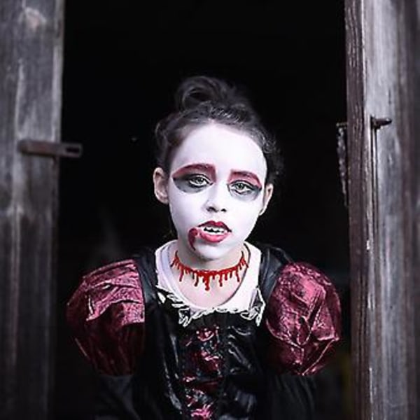 2 stk Halloween Blod Halskjede Kvinner Chokers Halskjeder Halloween Party DIY Dekorasjoner Horror Rekvisitter Barn Leke Gave Spøkelseshus