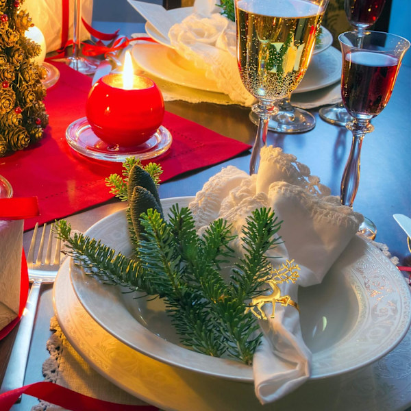 Julservettringar Hjort Servettringar för Julmiddag Par
