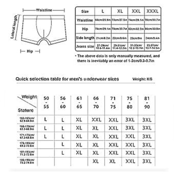 Helt Nye Herre Underbukser Klassiske Bløde Åndbare Boxer Briefs Silkeagtige Boxer Briefs Sunde at Bære (XL lyseblå)