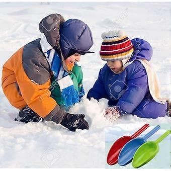 Stor Storlek 14\" Snö Strand Sandskyfflar Plast 2-pack (Blå & Grön)