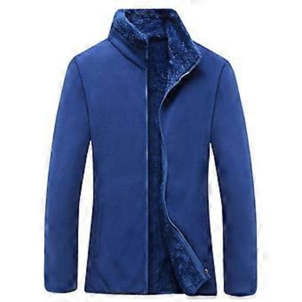 Tykk Fleecejakke Dame Efterår Vinter Udendørs Polar Fleece Termisk Frakke Camping Vandreture Jakke Kvinde Bjergbestigningstøj (S kongeblå)