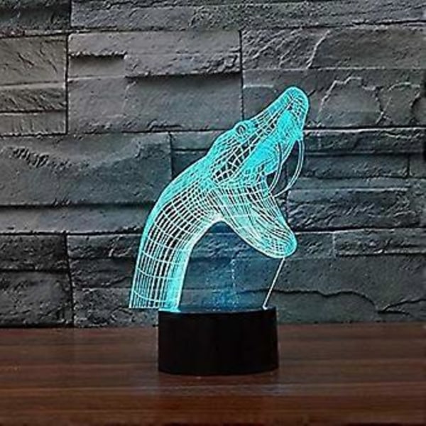 Ny typ 3D Slang Nattlampa Bordlampa 3D Lampa Bordlampa 3D LED USB 7 Färgbyte LED Bordlampa Jul Leksak Present