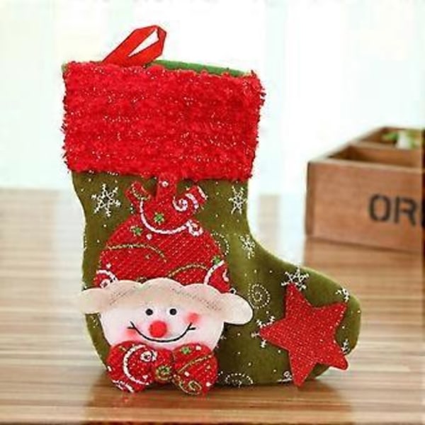 1 st Mini Jul Tomte Strumpa Godis Träd Presentpåsar Dekoration(#2)