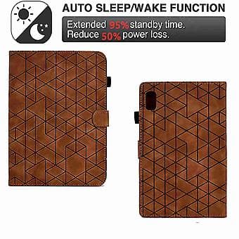 Rhombus Tablet Etui til Lenovo Tab P11 Gen 2 (Brun)