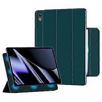 För Oppo Pad PU-läder Tri-fold stativ surfplattefodral Magnetisk absorptionsskydd (stil A)