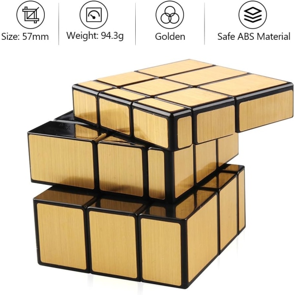 Spegelspegelkub 3x3 Speed ??Kub Guld Spegelspegelblock Kub 3x3x3 Olika