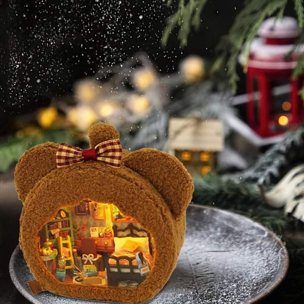 DIY-mökki miniatyyrikalusteet talolle pehmolelu malli käsin koottu miniatyyritalo luova uusi