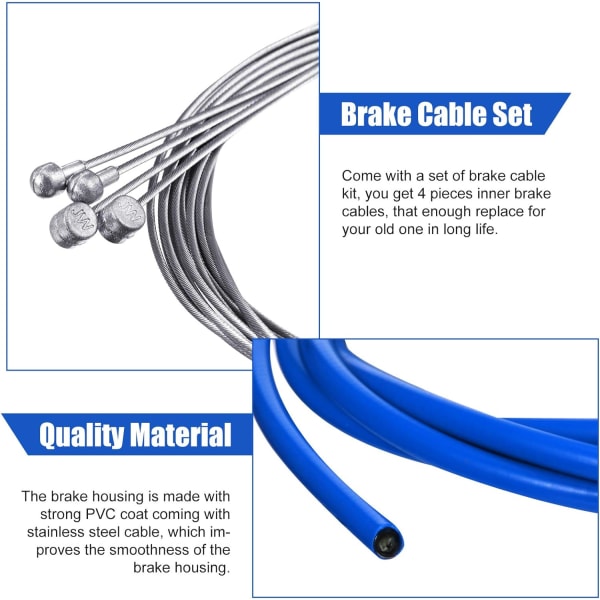 4 st (Blå) Universal Cykel Inner Broms Kabelhölje