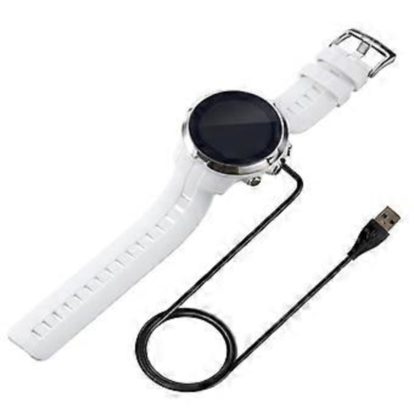 Smart Lader USB Ladingkabel Rask Lading Dock Cradle for Suunto 9/Spartan Ultra/Spartan Sport Smartklokke (Svart Kvadrathode)