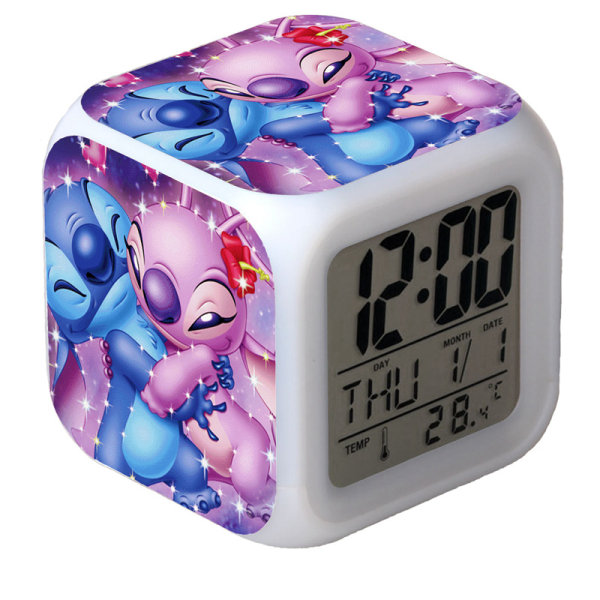 Starbaby, Steven Digital Alarm Clock（D）, Colorful Lights Alarm Cl