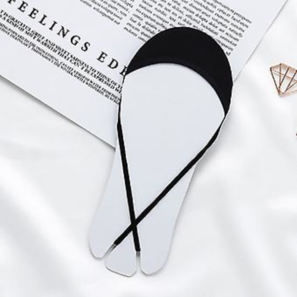 4 paria naisten slingback-vuorisukkia, pehmustettu etujalka, varpaat peittävät, matala leikkaus, piilosukka (musta)