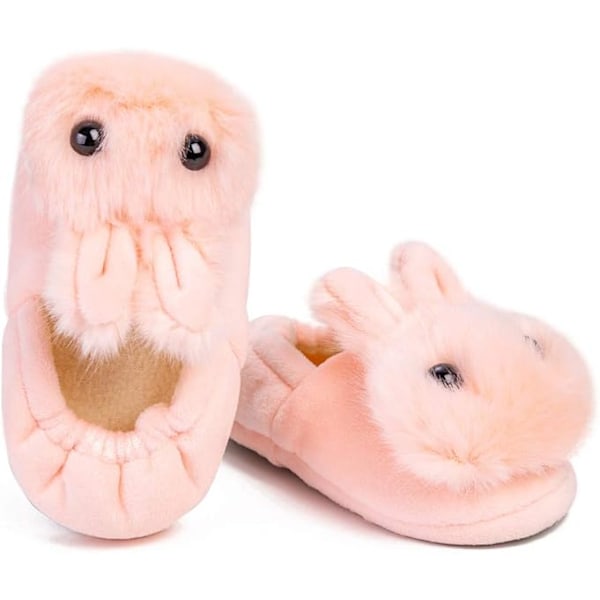 Myke og koselige tøfler for babyjenter, tegneserie-design, varme vintersko for innendørs (Innvendig lengde 14,5 cm)