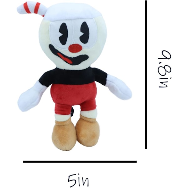 9,8 tuuman Cuphead ja Mugman -pehmolelut, seikkailun Mecup ja Brocup Sof