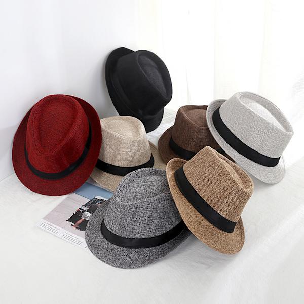 Kaffe farve, unisex jazz hatte, engelsk stil linned