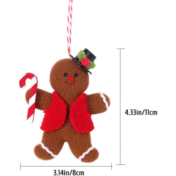 4 st pepparkaksgubbe dockor prydnader pepparkaksgubbe jul