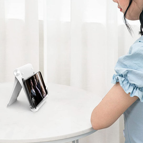 1 kappale ABS taitettava lukuteline, säädettävä keittokirjan pidike, pöytäpuhelimen pidike Ipadille