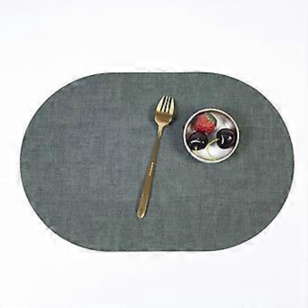 Brikke Brikke Hotell Husholdning Spisebord Isolasjonsmatte Oval Lær Brikke