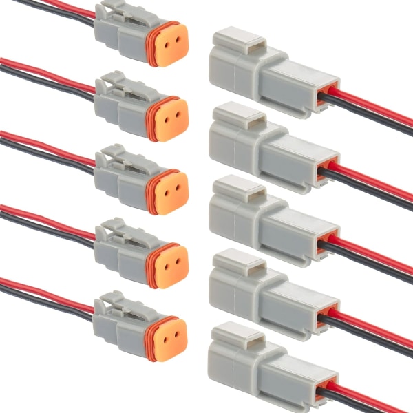 2-polet DT-stik - Vandtæt DT-stik - Bilstik - Vandtæt elektrisk stik -