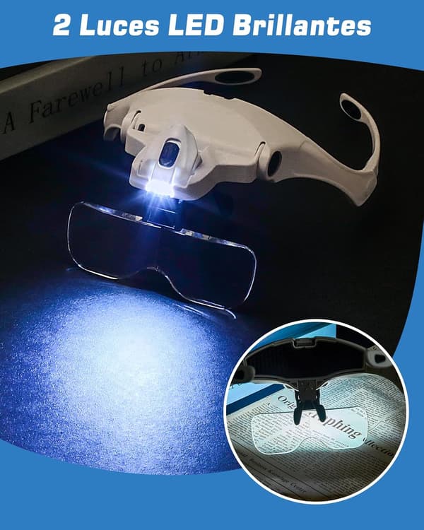 Suurennuslasi 2 LED-valolla - Tehokas suurennus